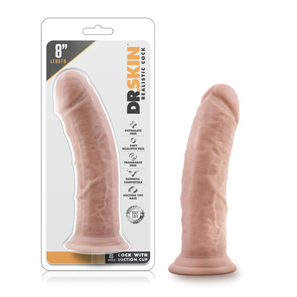 Dr. Skin - 8 Inch Cock With Suction Cup - Vanilla (4582187270243)