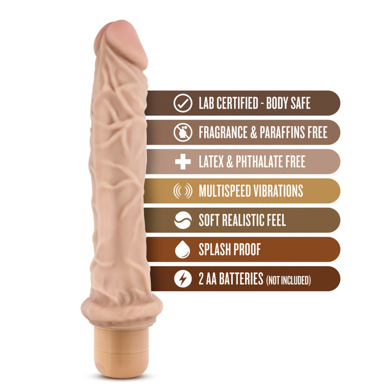 Dr. Skin - Cock Vibe 8 - 9.75 Inch Vibrating Cock - Beige (6964050133189)