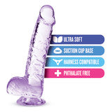 Naturally Yours - 6" Crystalline Dildo - Amethyst (7815875854553)
