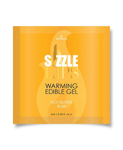 Sizzle Lips Warming Edible Gel Hot Butter Rum Foil (7731500613849)
