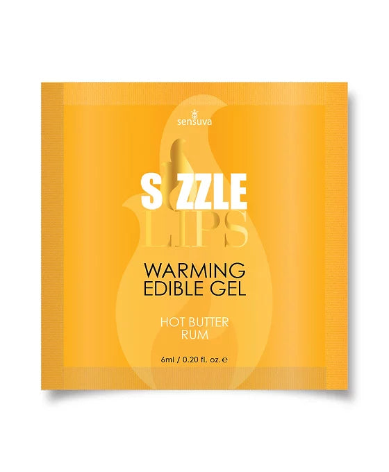 Sizzle Lips Warming Edible Gel Hot Butter Rum Foil (7731500613849)