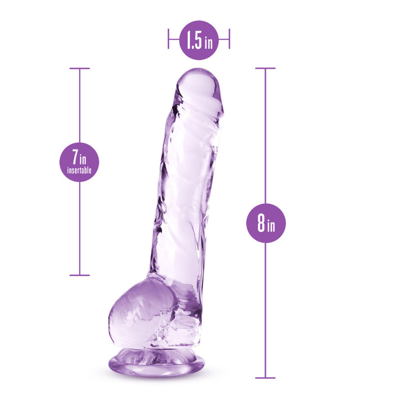 Naturally Yours - 8" Crystalline Dildo - Amethyst (7815249133785)