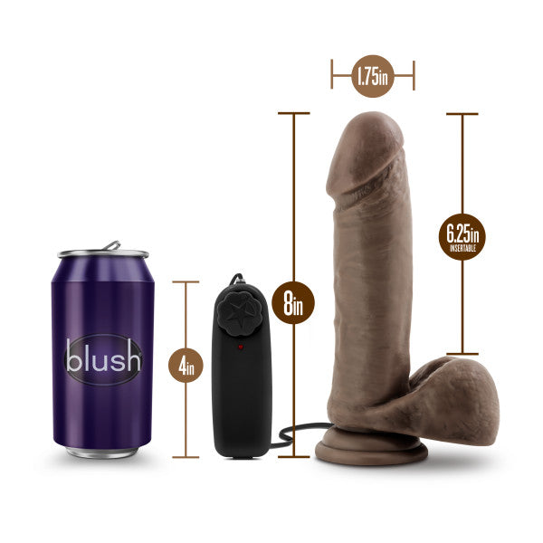 X5 Plus - 8 inch Gyrating Vibrating Cock - Chocolate (4577410744419)