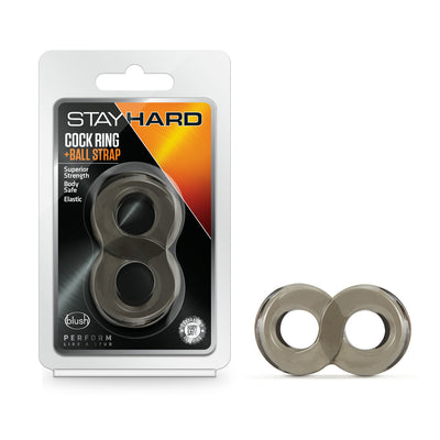 Stay Hard - Cock Ring and Ball Strap - Black (4529371119715)