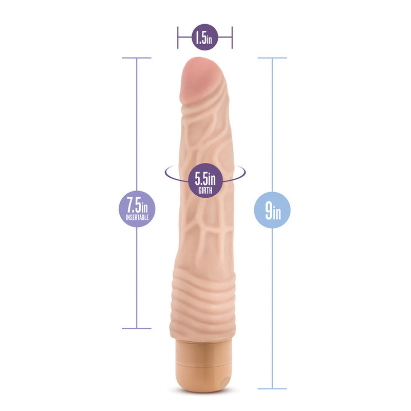 Dr. Skin - Cock Vibe 2 - 9 Inch Vibrating Cock - Beige (7997668622553)