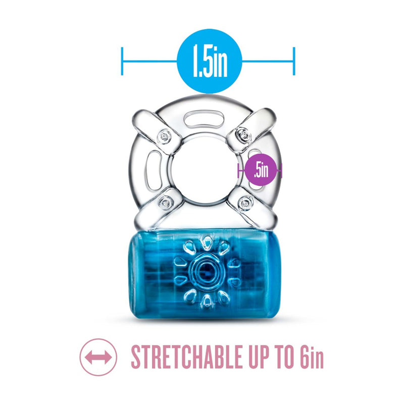 Play With Me - One Night Stand Vibrating C-Ring - Blue (7814897533145)