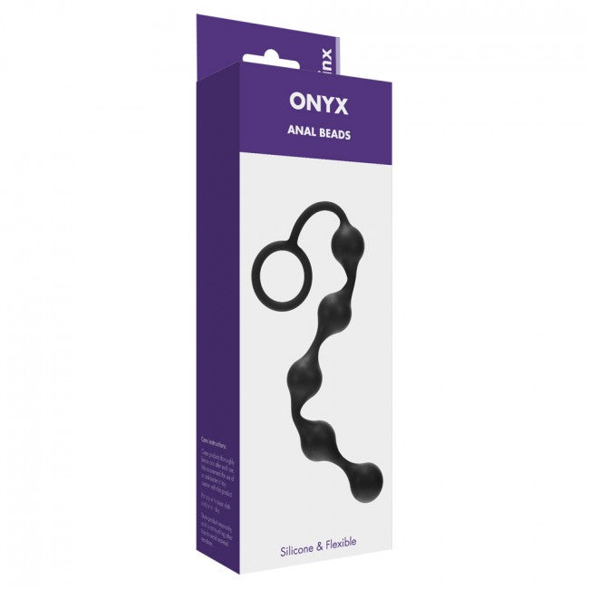 Kinx Onyx Anal Beads Flexible Silicone Black (4015606202467)