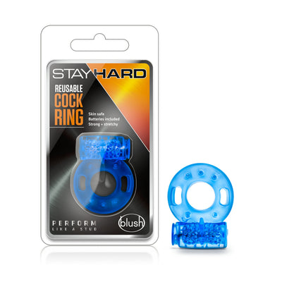 Stay Hard - Reusable Cock Ring - Blue (6742974333125)