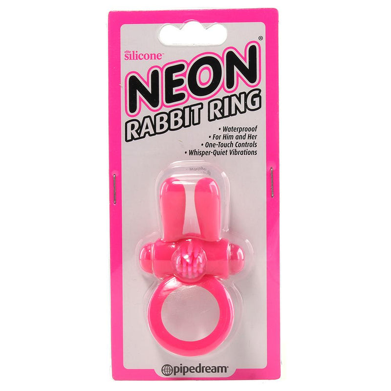Neon Rabbit Vibrating Cock Ring in Pink (6935761125573)
