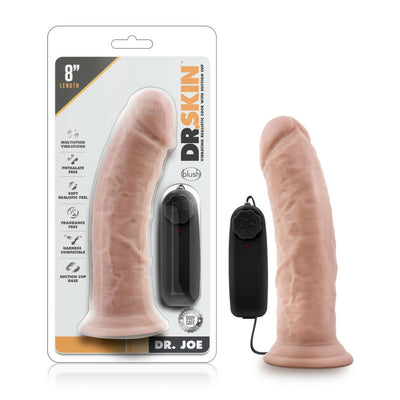 Dr. Skin - Dr. Joe - 8 Inch Vibrating Cock with Suction Cup - Vanilla (7513219596505)