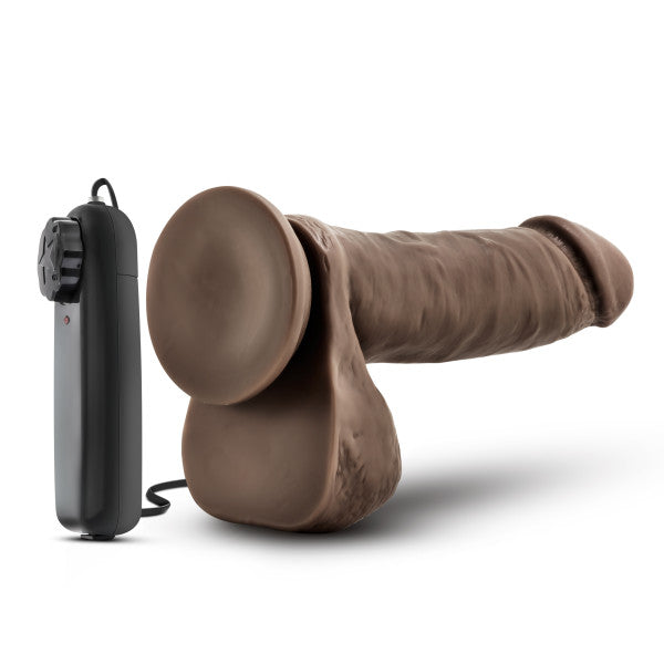 X5 Plus - 8 inch Gyrating Vibrating Cock - Chocolate (4577410744419)