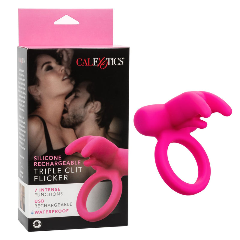 Silicone Rechargeable Triple Clit Flicker (4693507670115)