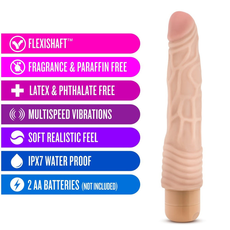 Dr. Skin - Cock Vibe 2 - 9 Inch Vibrating Cock - Beige (7997668622553)