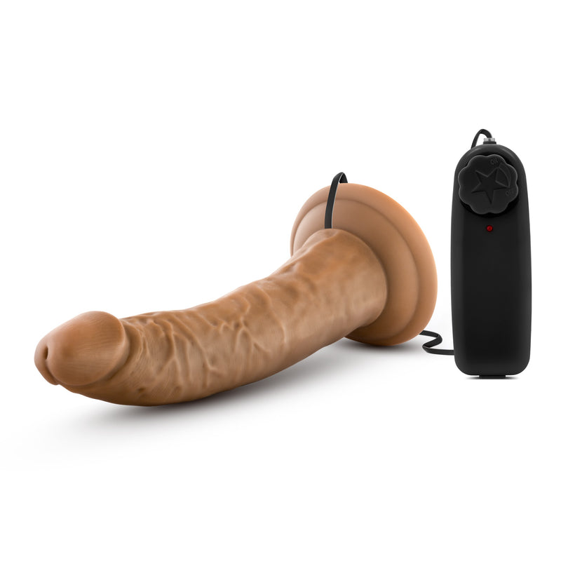 Dr. Skin - Dr. Dave - 7 Inch Vibrating Cock with Suction Cup - Mocha (6124720685253)