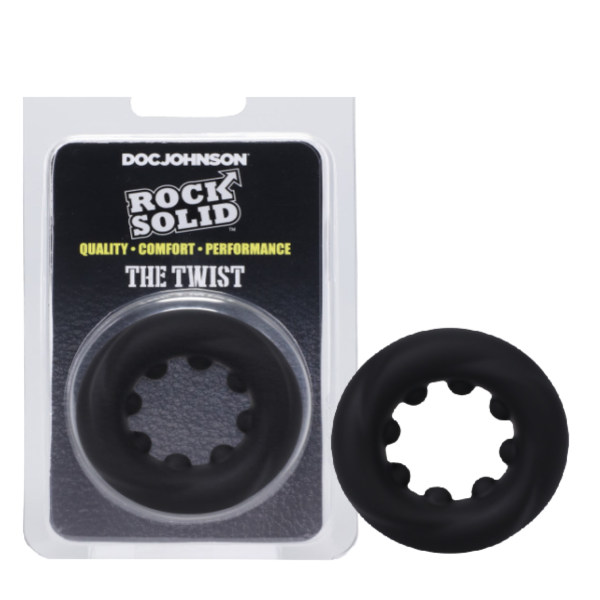ROCK SOLID - The Twist - Silicone C-Ring - Black (7816981577945)