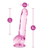 Naturally Yours - 8" Crystalline Dildo - Rose (7815252574425)
