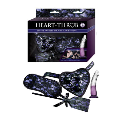 HEART-THROB DELUXE HARNESS KIT WITH CURVED DONG-PURPLE (4714936860771)