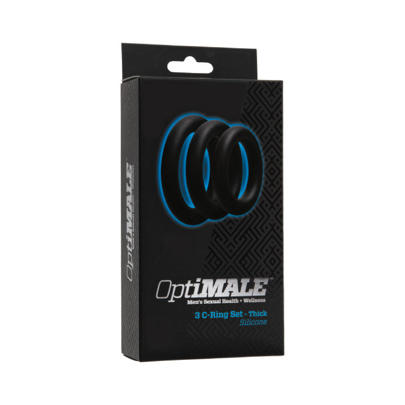 OptiMALE - 3 C-Ring Set - Thick - Black (4686900985955)