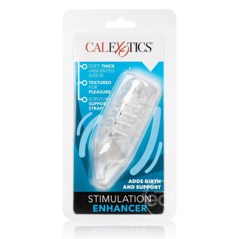 Stimulation Enhancer Textured Penis Sleeve Clear 4.25 Inch (3562513301603)