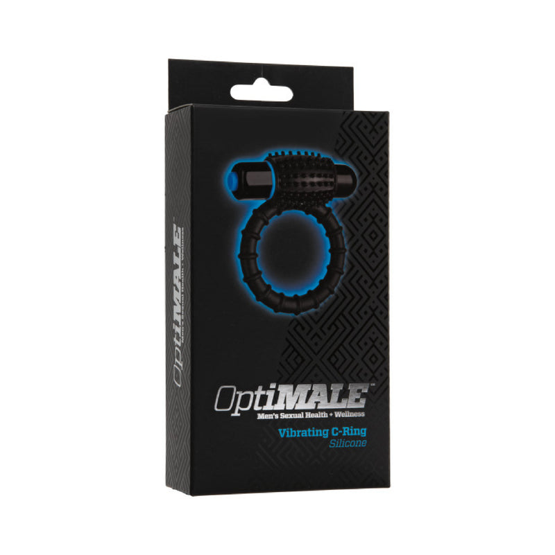 OptiMALE - Vibrating C-Ring - Black (4686869561443)