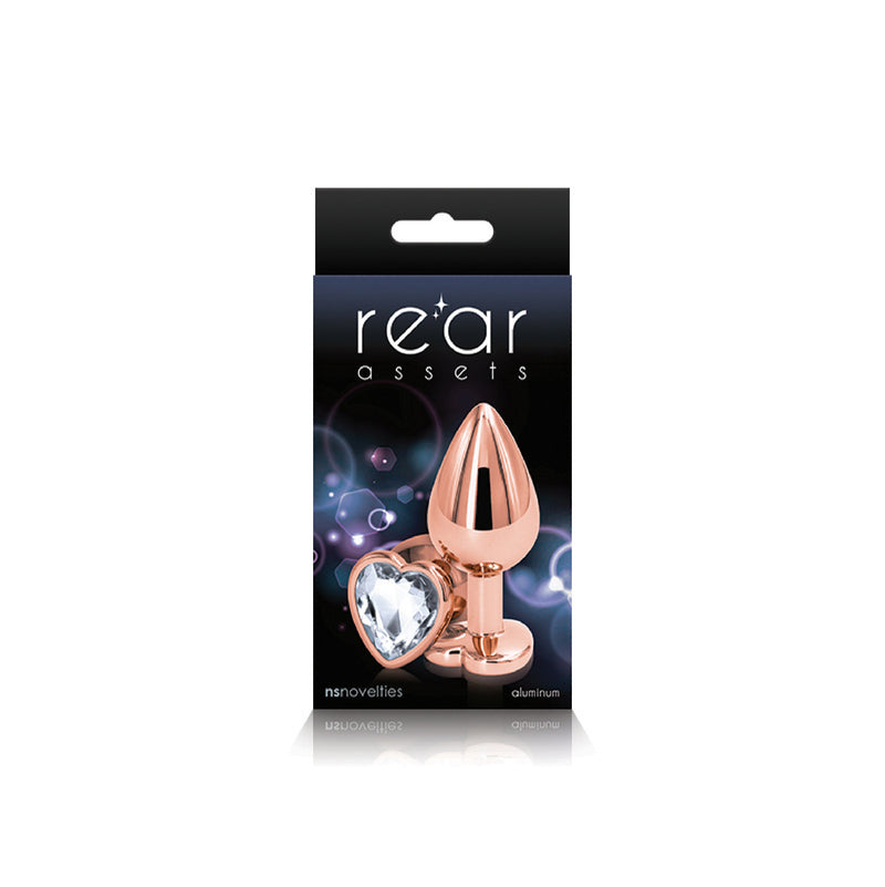 Rear Assets - Rose Gold Heart - Medium - Clear (4685028294755)