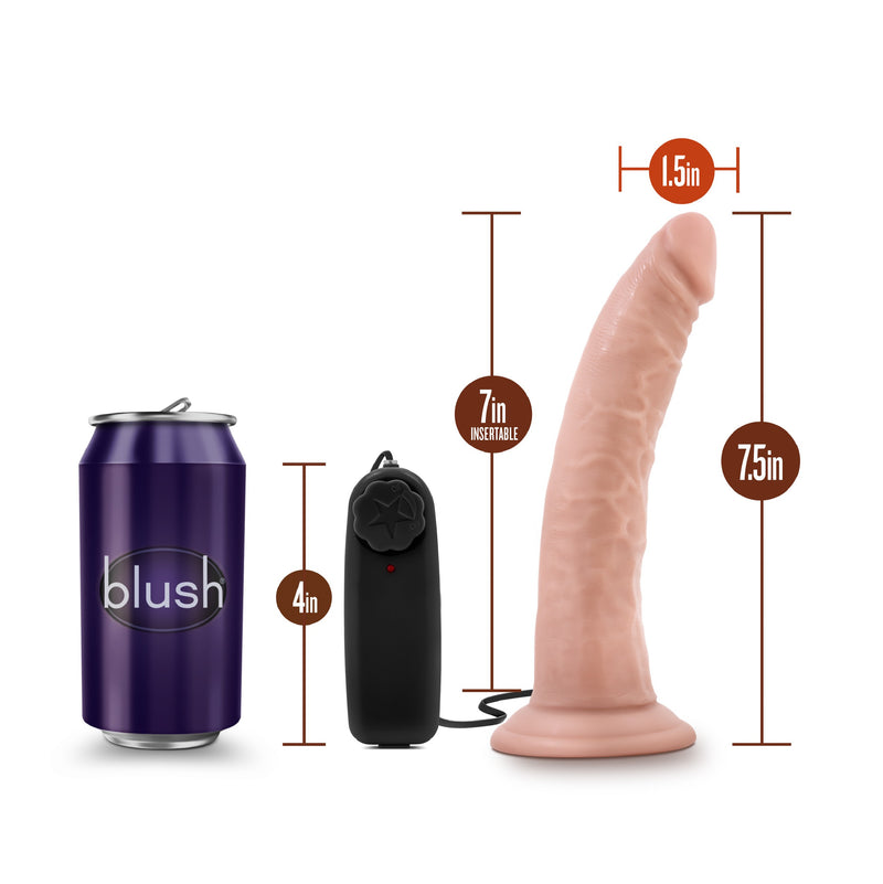 Dr. Skin - Dr. Dave - 7 Inch Vibrating Cock with Suction Cup - Vanilla (4703032148067)