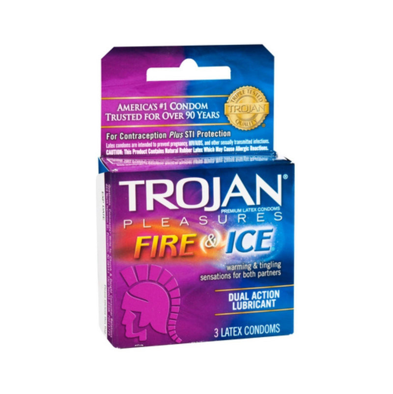 Trojan Fire & Ice Condoms 3 Pack (3970366931043)