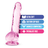 Naturally Yours - 8" Crystalline Dildo - Rose (7815252574425)