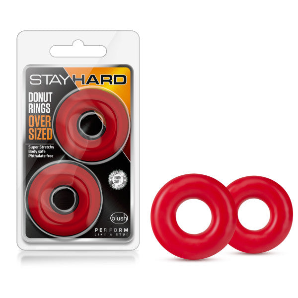 Stay Hard - Donut Rings Oversized - Red (4529317937251)